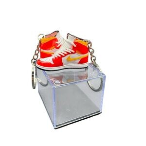 NWT Red and White Sneaker Keychains With Case- Will fit Labubus